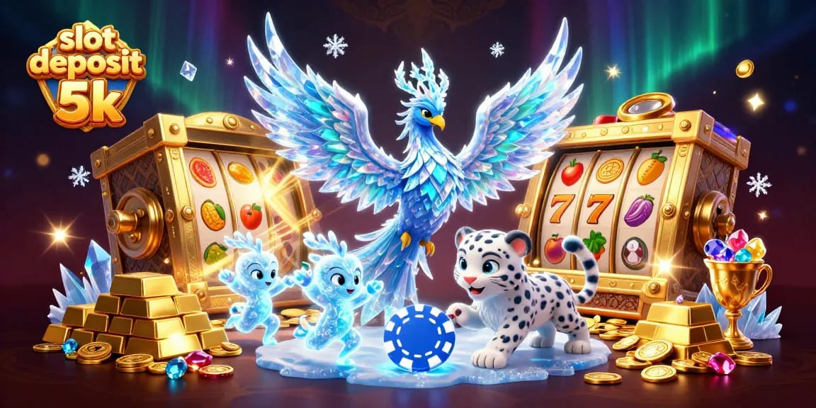 Experience the thrill of slot deposit 5k with vibrant characters and gold treasures.
