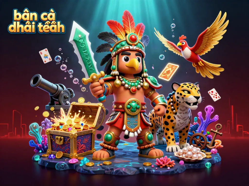 Experience thrilling action in bắn cá đổi thưởng with colorful gems and dynamic characters.