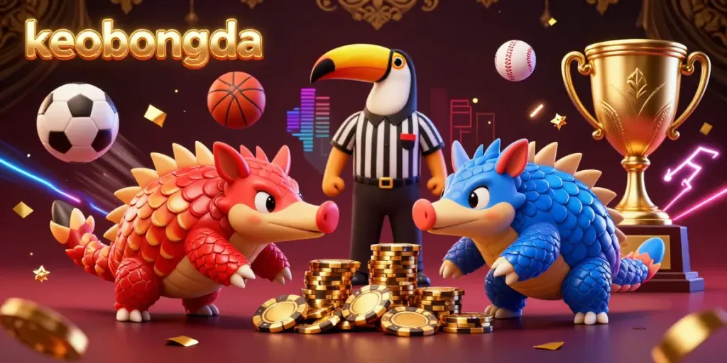 Engage with keobongda's thrilling gambling showdown featuring dynamic pangolins and electrifying sports elements.
