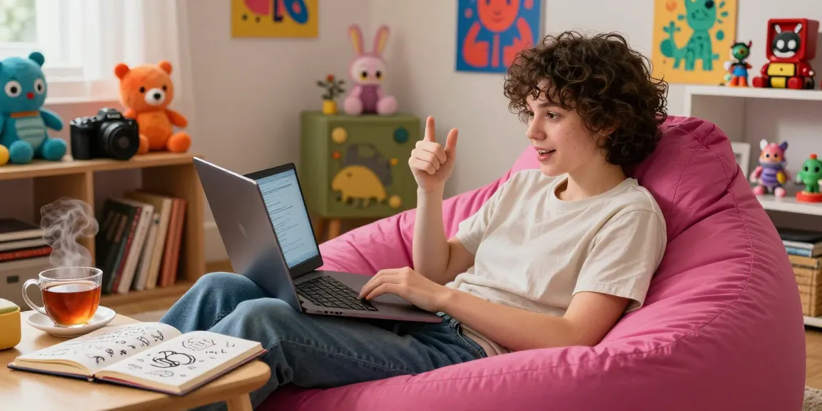 Engaging NSFW chat scene with a user interacting with AI amidst a vibrant, cozy setting.