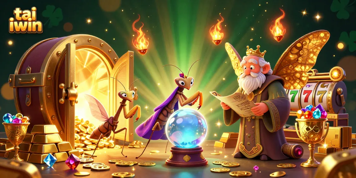 Play thrilling casino games with tai iwin surrounded by shimmering treasures and mystical characters.