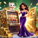 Engage with UFABET's thrilling casino action featuring jackpots, lively characters, and vibrant gold treasures.