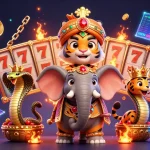 Raih kemenangan besar di agen slot dengan grafis mengesankan dan simbol jackpot menyelimuti adegan.