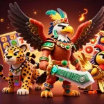 Play sunwin tài xỉu with vibrant slot reels, Aztec warriors, and crypto elements for an engaging experience.