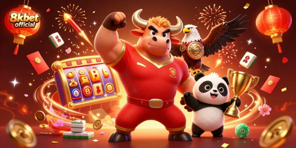 Experience the excitement of gaming with 8xbet official, featuring dynamic characters and vibrant casino elements.